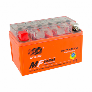 Гелієвий мото акумулятор OUTDO UTX7A-BS 12V 7Ah для скутера мопеда GEL