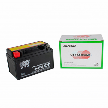 Мото аккумулятор OUTDO UTX7A-BS MF 12V 7Ah для скутера мопеда кислотный