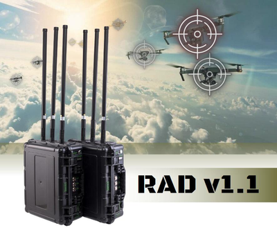 Універсальний комплекс РЕБ RAD V1.1 400–1100 МГц (2 кейса)
