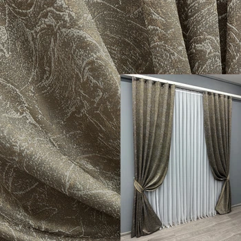 Комплект готовых штор VR-Textil Жаккард Fantasy № 1631ш Капучино 150х290 см 2 шт (33-0535)