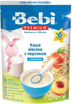Каша молочна Bebi Вівсяна з персиком з 6 місяців 200 г (8606019654306)