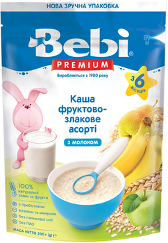 Каша молочна Bebi Фруктово-злакова ассорті з 6 місяців 200 г (8606019654313)