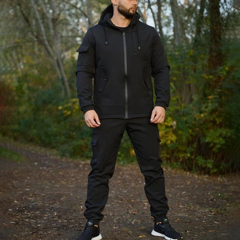 Костюм Intruder Softshell Куртка с капюшоном + Брюки черная размер M