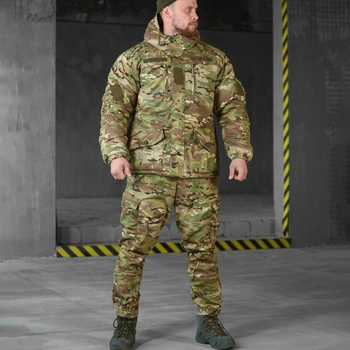 Утеплена форма 7.62 Tactical Горка куртка з капюшоном + штани з підтяжками мультикам розмір 2XL