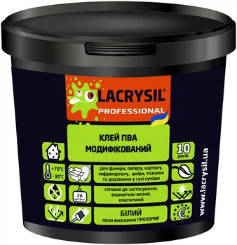 Клей Lacrysil ПВА Модифікований 4.5 кг Білий (LL-171318)