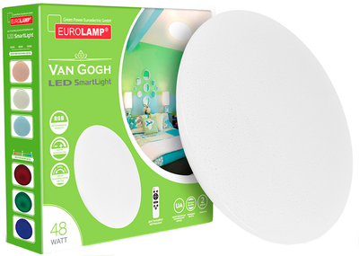 Світильник стельовий з пультом управління ПУ Eurolamp LED Smart light Van Gogh 48W 3000K 6500K RGB