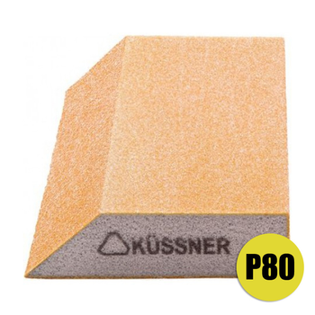 Шліфувальний брусок трапеція губка Kussner Soft P80 еластичний 125x90x25
