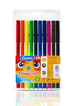 Фломастеры 10 цветов Super Washable, Marco 1690-10 FM