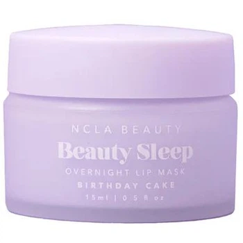 Нічна маска для губ NCLA Beauty Beauty Sleep Overnight Lip Mask Birthday Cake 15 мл | аромат святкового торта, інтенсивне зволоження, живлення та відновлення губ під час сну