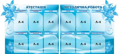 Набір стендів «Атестація Методична робота» 980мм×920мм×2шт (Арт0662)