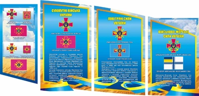 Набір стендів «Військова символіка» для школи ліцею гімназії (Арт1487)