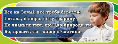 Стенд-вислів для кабінету біології 800мм×300мм (Арт0291)