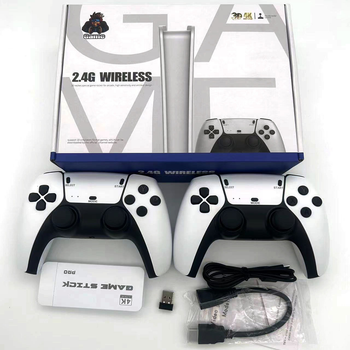 Десткая игровая консоль M15 4K 128GB 20000 игр + два беспроводных контроллера белая