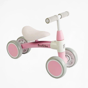 Велобег 4-х колісний BST-71000 Best Trike для детей, надувные колеса, регулируемое сиденье, рама, розовый цвет