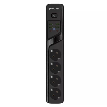 Універсальний мережевий подовжувач/розгалуджувач/адаптер Proove Power Strip P-04 (4 розетки + 4 USB + 2 Type-C) 2М