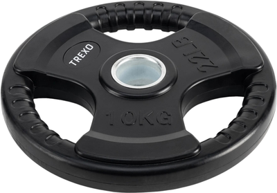 Obciążenie żeliwne Trexo ogumowane RW10 10 kg Black (5904823007336)