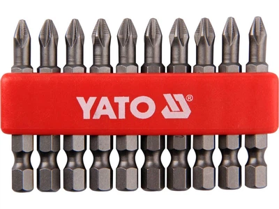 Насадка отверточная «Philips» PН2 x 50 мм. HEX 1/4" (10 шт) YATO (YT-0478)