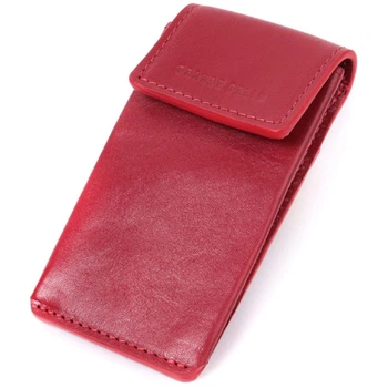 Ключница женская кожаная Grande Pelle leather 400660 красная