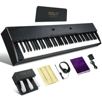 Цифровое пианино Fesley FEP660 BK (3-педали, пюпитр, наушники, накидка,блок питания)