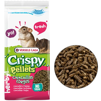 versele-laga crispy pellets chinchillas & degus верселе-лага кріспі шиншила дегу корм для шиншил та дегу, 1 кг