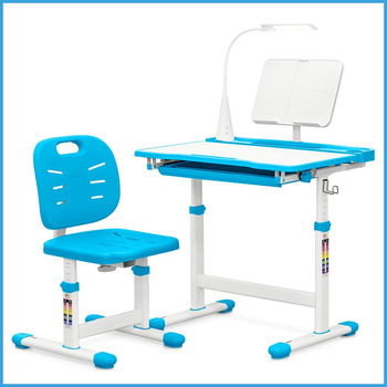 Комплект Evo-kids (стілець+стіл+полиця+лампа) Evo-17 BL Ergo (арт. Evo-17 BL Ergo) Блакитний