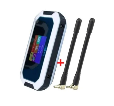 Мобильный 4G модем/роутер USB WI-FI 3G/4G LTE Olax MT80 с аккумулятором 3000 мАч и активным монитором Киевстар, Vodafone, Lifecell с антенным разъемом + 2 антенны 4G(LTE) по 4 dbi