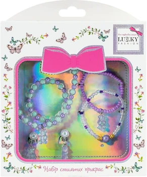 Набор из глазурованных бус Lukky Fashion Ожерелье, 3 браслета и клипсы для ушек Gummy Bears (T24619)