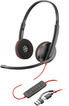 Słuchawki HP Poly Blackwire C3220 Stereo USB-C/USB-A (8X228AA)