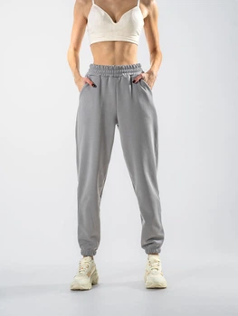 Спортивные штаны женские джоггеры теплые на флисе Teamv Jogger Серые L