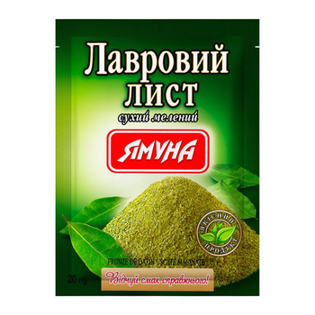 Лавровый лист молотый 10гр Ямуна (4823079103542)