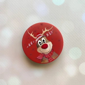 Держатель для смартфона / планшета попсокет Popsocket Красный :: Зимний олененок (принт 149)