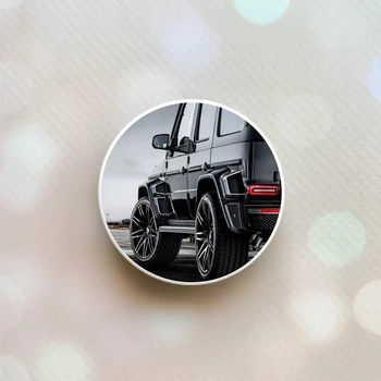 Держатель для смартфона / планшета попсокет Popsocket Белый :: Авто черное (принт 235)