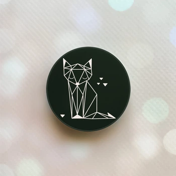 Держатель для смартфона / планшета попсокет Popsocket Черный :: Лиса (принт 127)