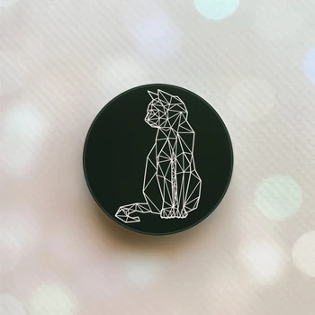 Держатель для смартфона / планшета попсокет Popsocket Черный :: Котик (принт 125)
