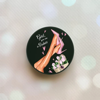 Держатель для смартфона / планшета попсокет Popsocket Черный :: Ножки (принт 62)