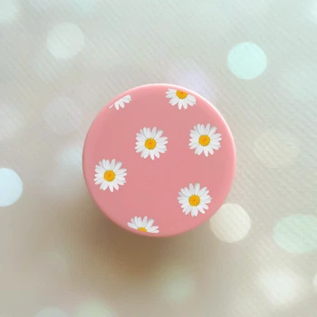Держатель для смартфона / планшета попсокет Popsocket Розовый :: Фон ромашки (принт 41)