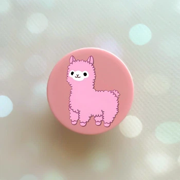 Держатель для смартфона / планшета попсокет Popsocket Розовый :: Лама розовая (принт 100)