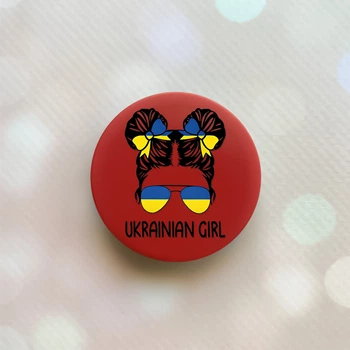 Держатель для смартфона / планшета попсокет Popsocket Красный :: Украинская девушка (принт 113)