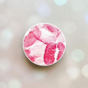 Держатель для смартфона / планшета попсокет Popsocket Белый :: Поцелуйчики (принт 93)