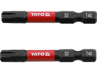 Насадка отверточная ударная TORX T40 х 50 мм. HEX 1/4", 2 шт. YATO (YT-78057)
