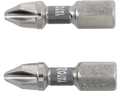 Насадка отверточная PH2 х 25мм. HEX 1/4", покрытая никелем, 2шт. YATO (YT-78001)
