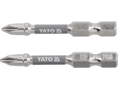 Насадка отверточная PH1 х 50мм. HEX 1/4", покрытая никелем, 2шт. YATO (YT-78020)