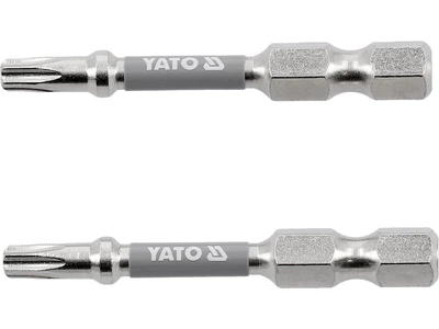 Насадка отверточная TORX T20 х 50 мм. HEX 1/4", покрытая никелем, 2 шт. YATO (YT-78033)