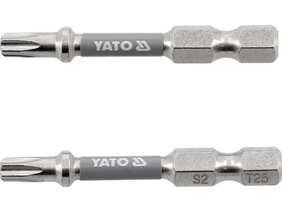 Насадка отверточная TORX T25 х 50 мм. HEX 1/4", покрытая никелем, 2 шт. YATO (YT-78034)