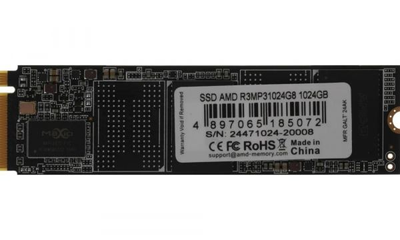 SSD накопитель amd r3 1Tb pci-e 3.0 x4 m.2 2280 3d tlc (r3mp31024g8)