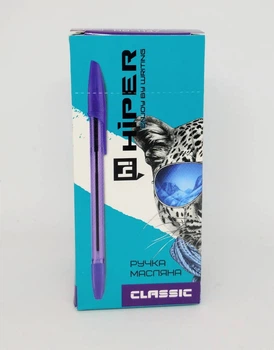Ручка масляная Hiper Classic фиолетовая 1.0мм,ЦЕНА ЗА 50ШТ HO-1147фиол