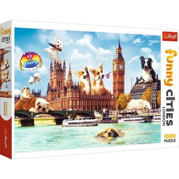 Пазл Funny Cities 1000 элементов Собачки в Лондоне 68*48см Trefl, 10596