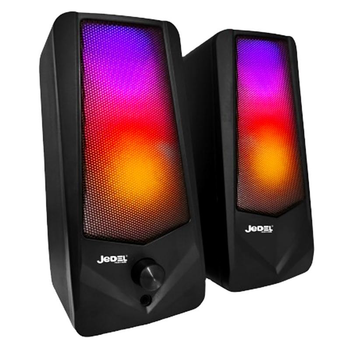 Компьютерная акустика колонки для пк JEDEL S523 |2x3W, BT5.0, AUX| с RGB подсветкой Black
