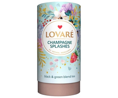 Купаж чорного та зеленого чаю Lovare Бризки Шампанського 80г