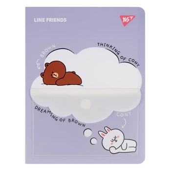 Папка на 20 файлов A4 YES Line Friends 492102